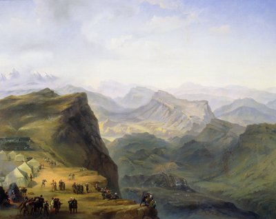 1895 में दागिस्तान में रूसी सैन्य शिविर द्वारा इवान फ्योडोरोविच अलेक्जेंड्रोवस्की